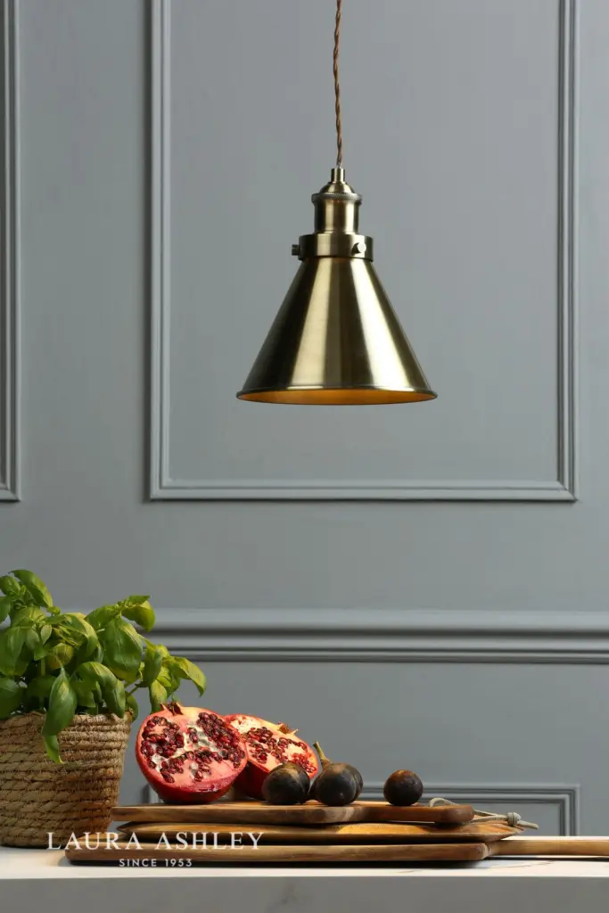Rufus Small Antique Brass Pendant