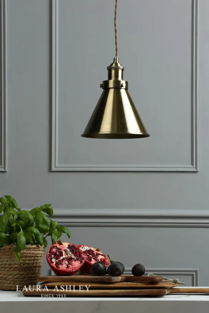 Rufus Small Antique Brass Pendant