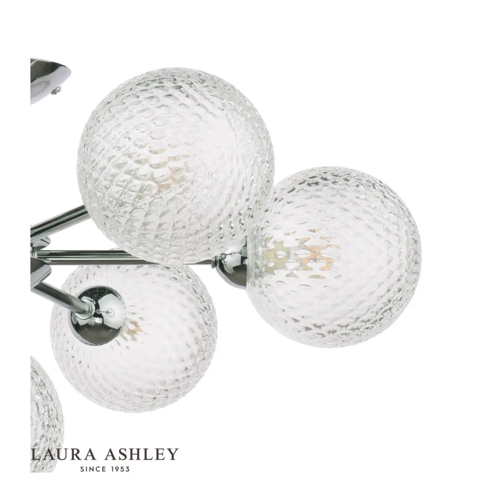 Atherton 7 Light Polished Chrome Semi Flush Fitting