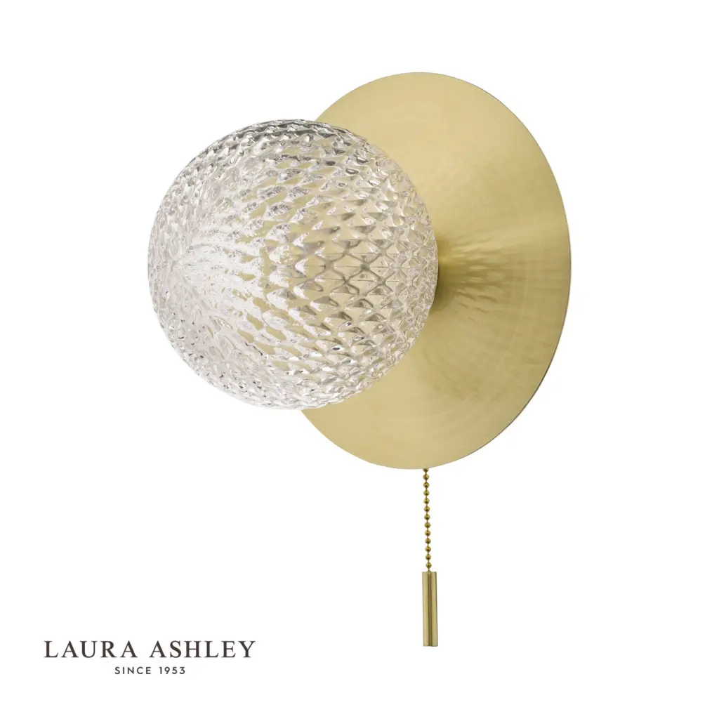 Prague Satin Brass Wall Light IP44