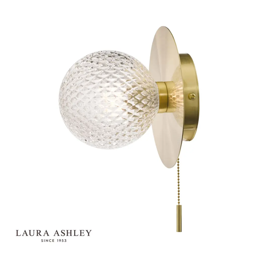 Prague Satin Brass Wall Light IP44