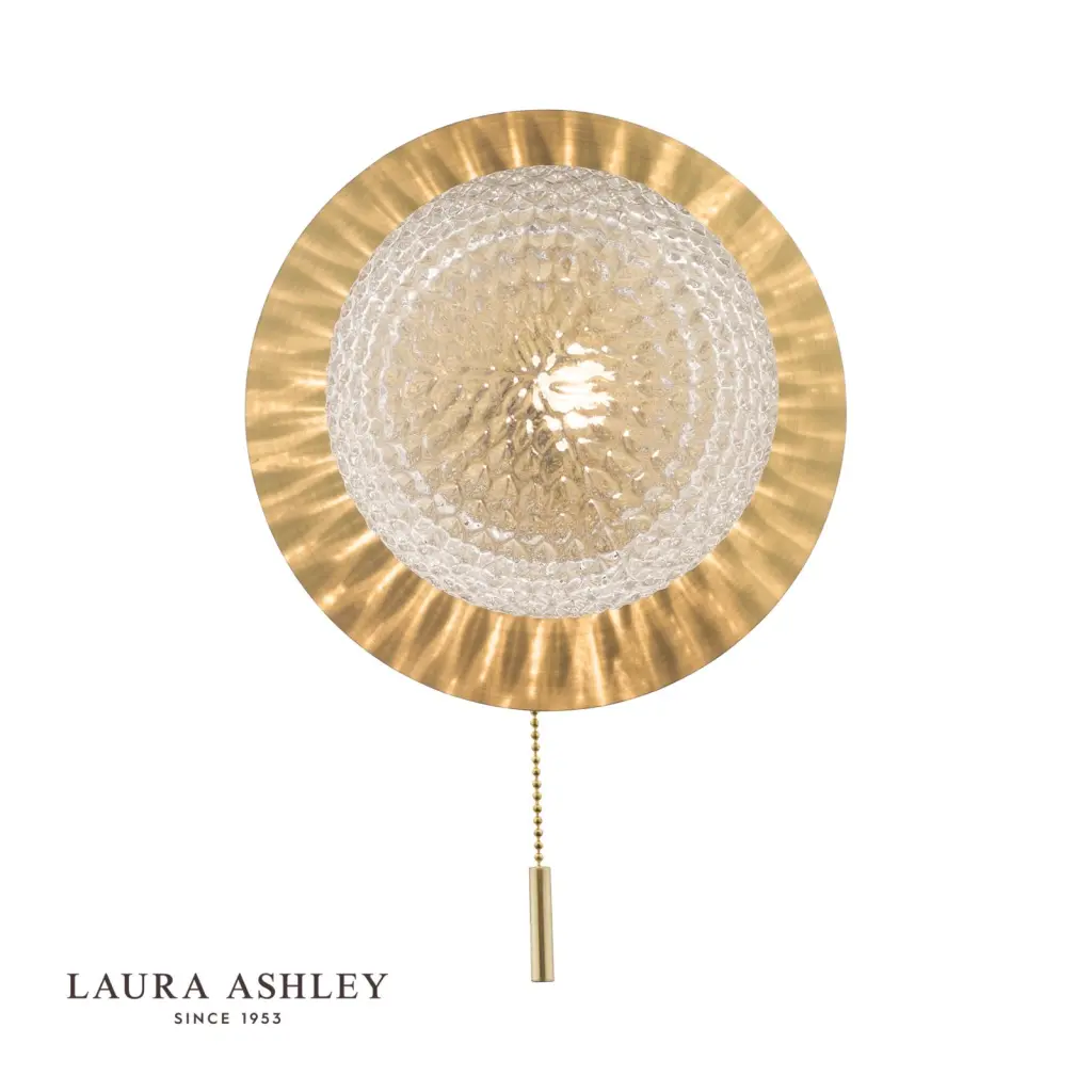 Prague Satin Brass Wall Light IP44