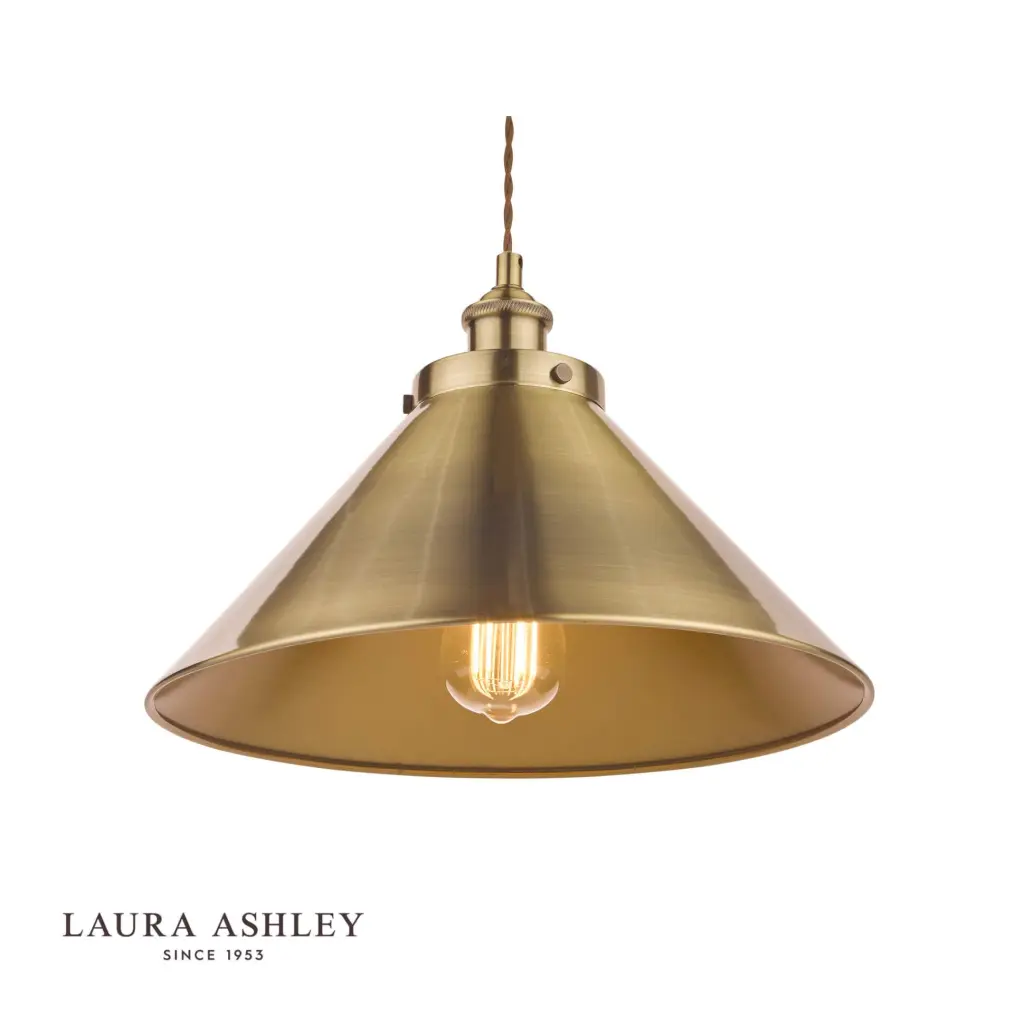 Rufus Large Antique Brass Pendant