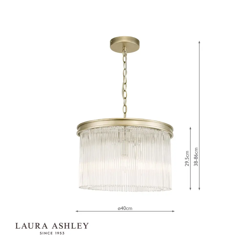 Manon Champagne 3 Light Pendant