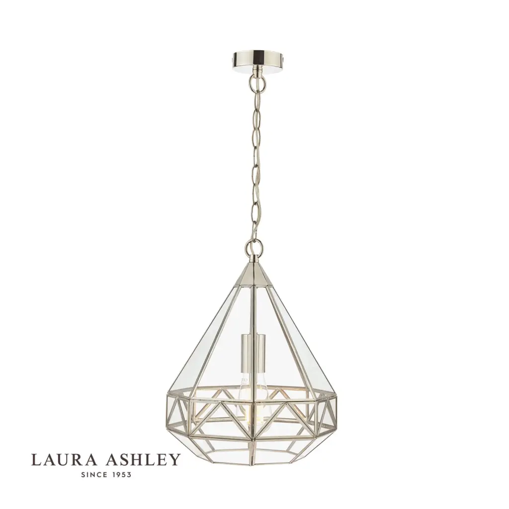 Zaria Polished Silver & Glass Pendant