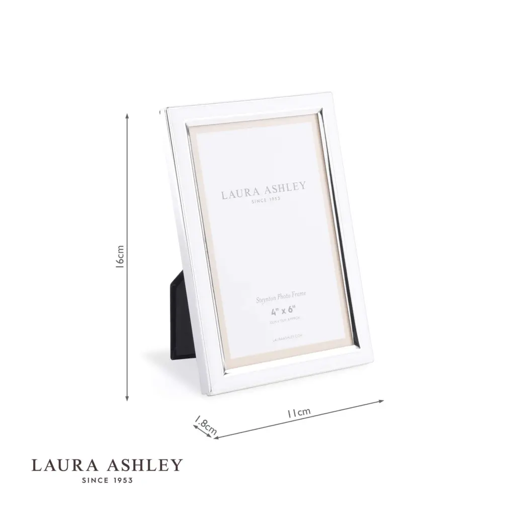 Steynton Silver Plated 4x6 Inch Photo Frame