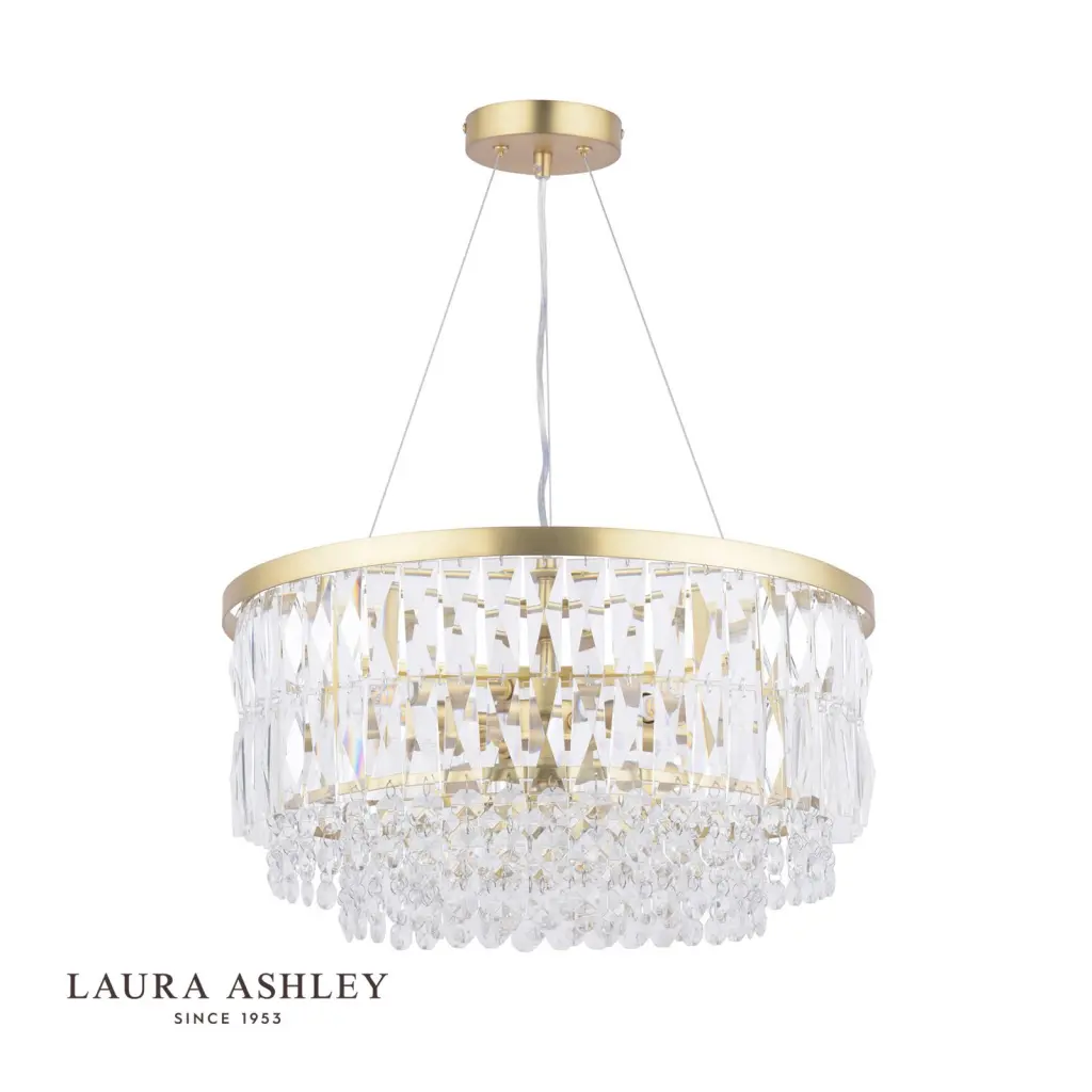 Rhosill 4 Light Pendant in Antique Brass