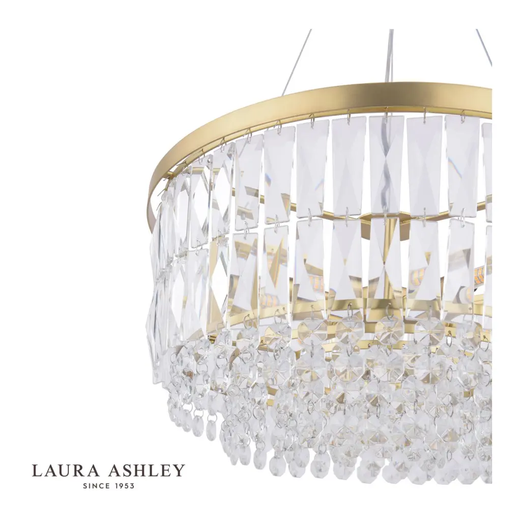 Rhosill 4 Light Pendant in Antique Brass