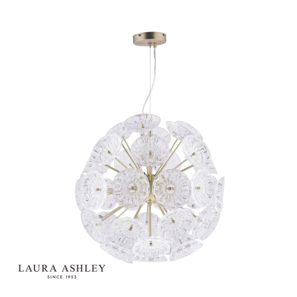 Elwick 6 Light Pendant in Antique Brass