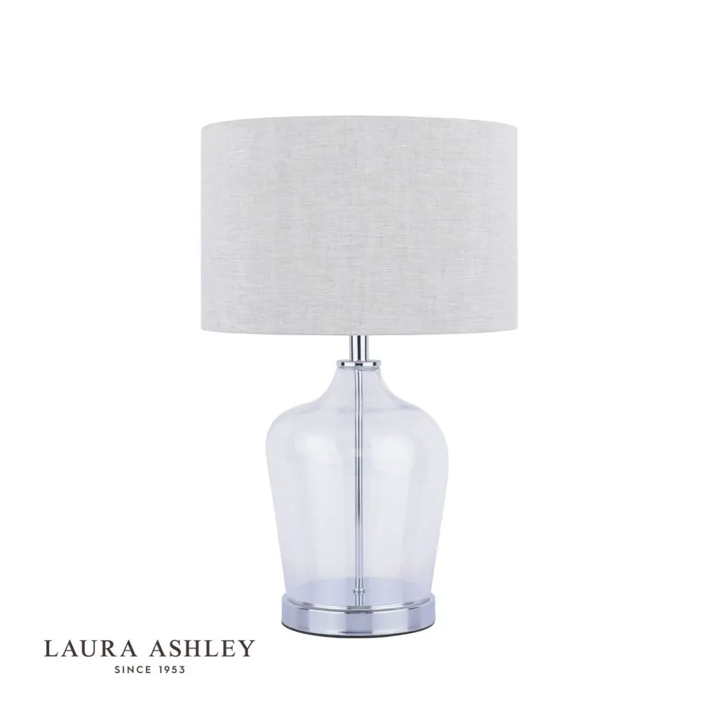Ockley Touch Table Lamp Polished Chrome & Glass C/W Shade