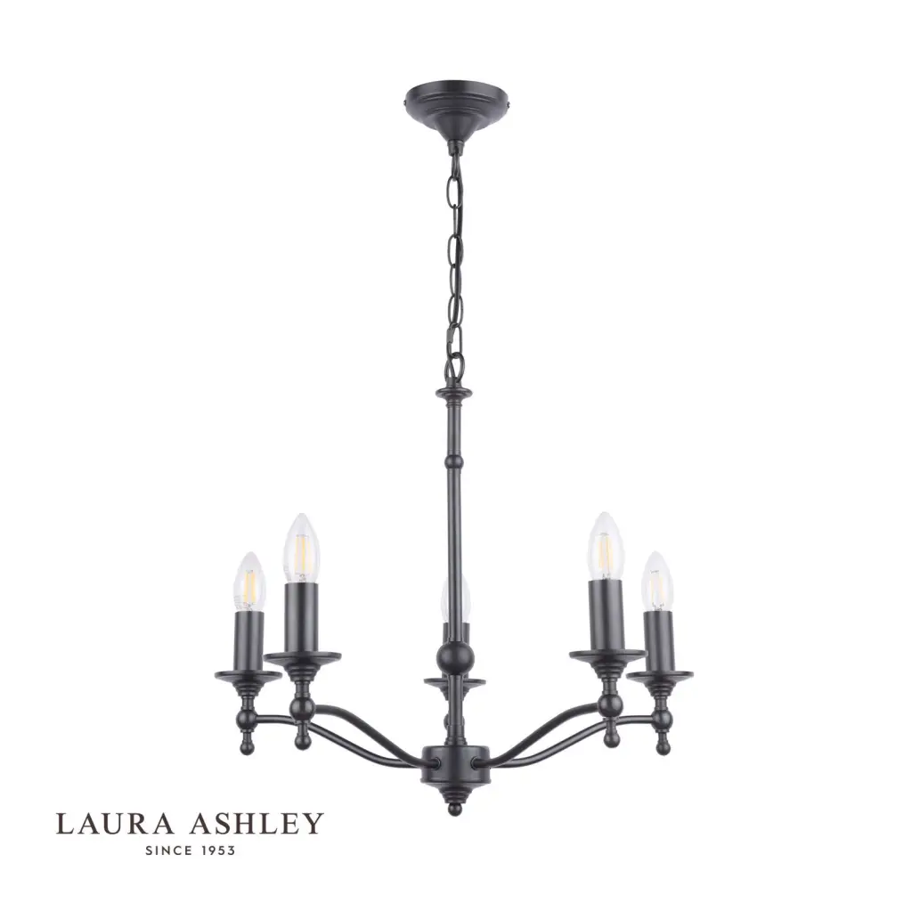Ludchurch 5 Light Pendant in Black Finish