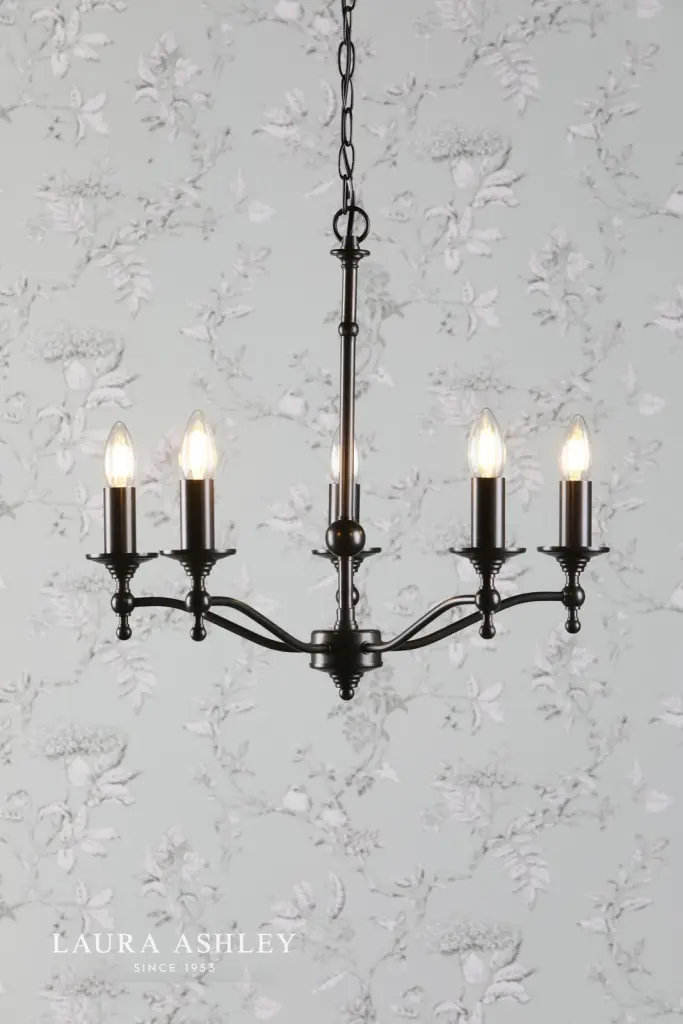 Ludchurch 5 Light Pendant in Black Finish
