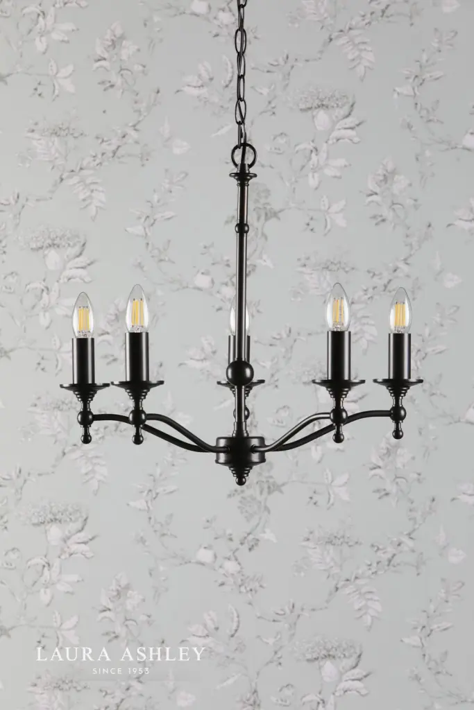 Ludchurch 5 Light Pendant in Black Finish