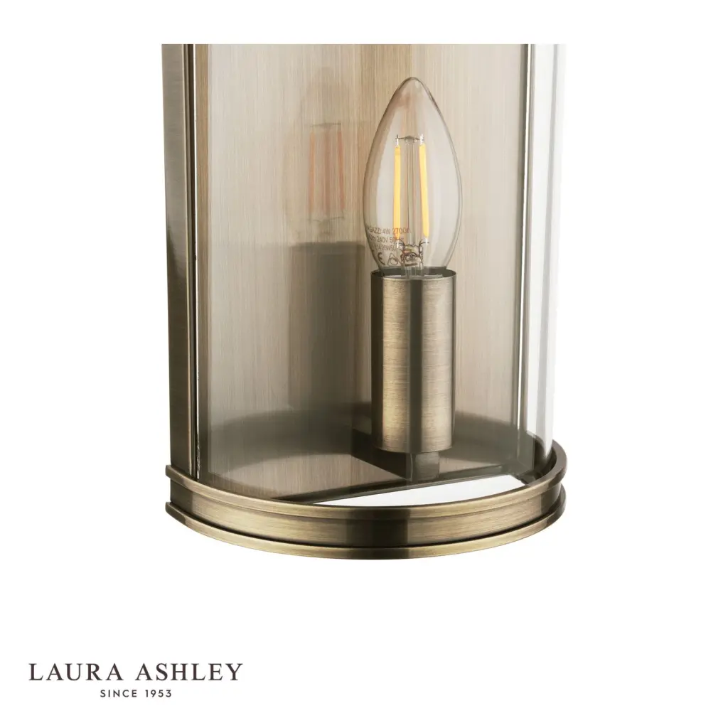 Harrington Wall Light in Antique Brass and Glass