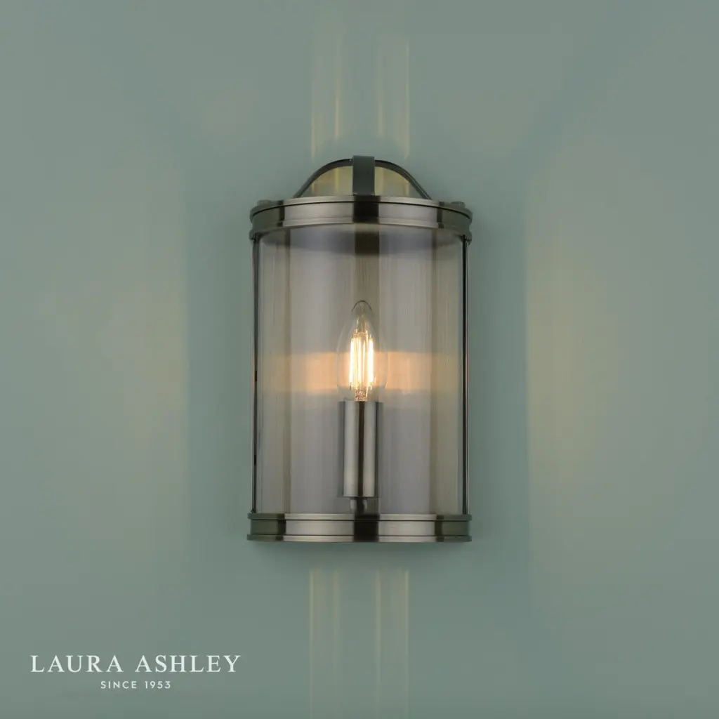 Harrington Wall Light in Antique Brass and Glass