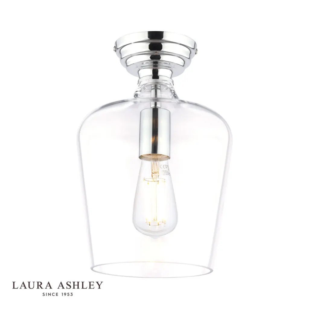 Ockley Polished Chrome Semi Flush Fitting