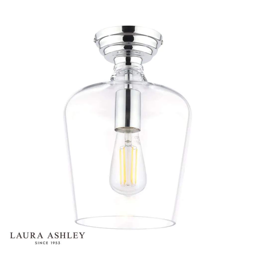 Ockley Polished Chrome Semi Flush Fitting
