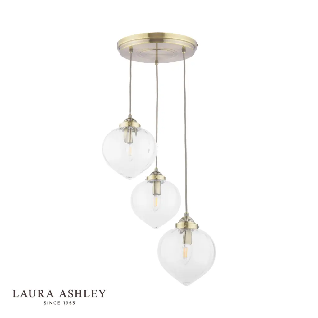 Whitham 3 Light Antique Brass Cluster Pendant
