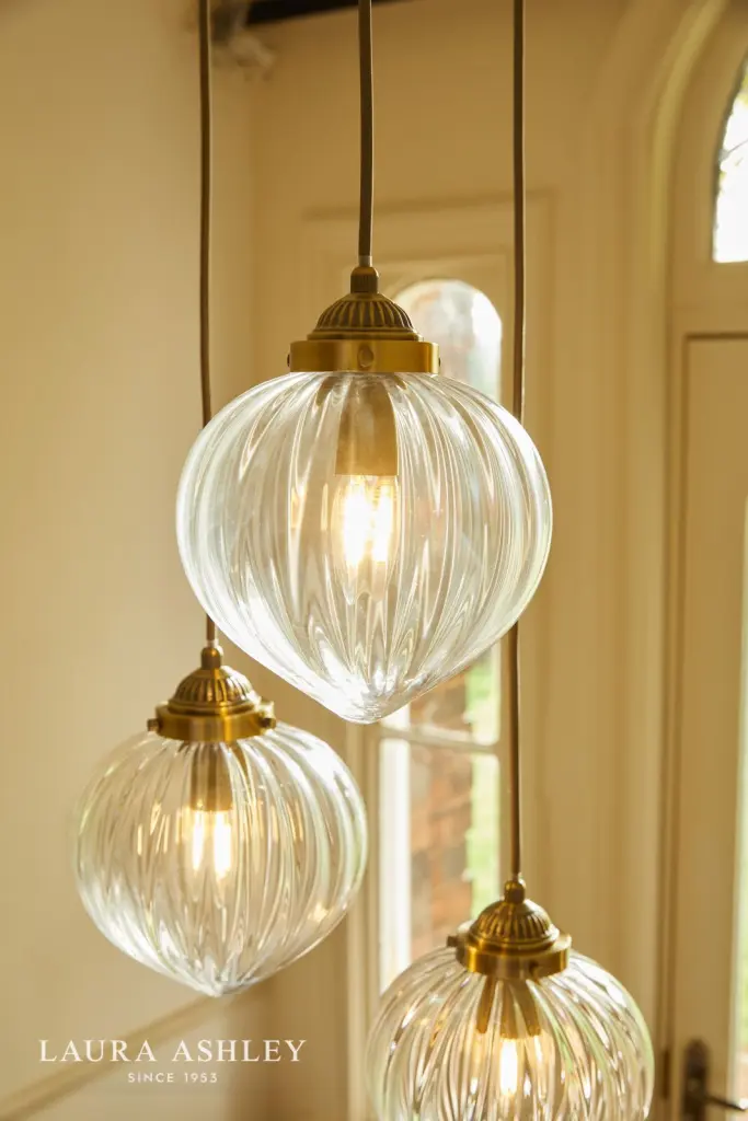 Whitham 3 Light Antique Brass Cluster Pendant