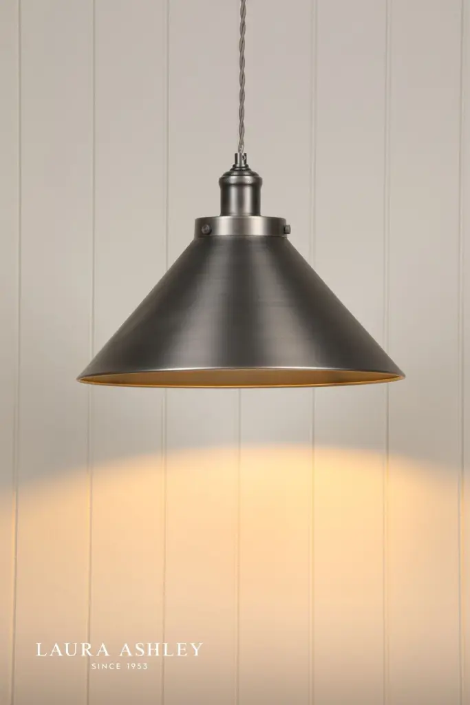 Rufus Large Industrial Nickel Pendant