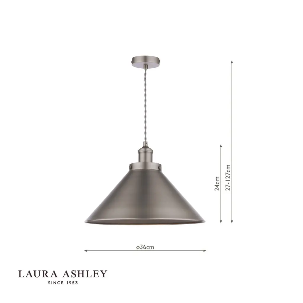 Rufus Large Industrial Nickel Pendant