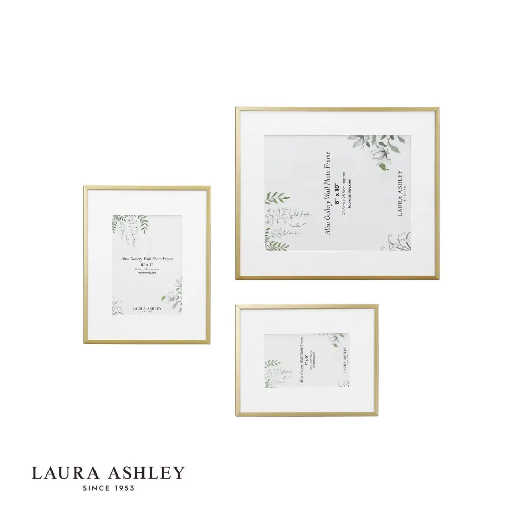 Set of 3 Alisa Matt Gold Photo Frames
