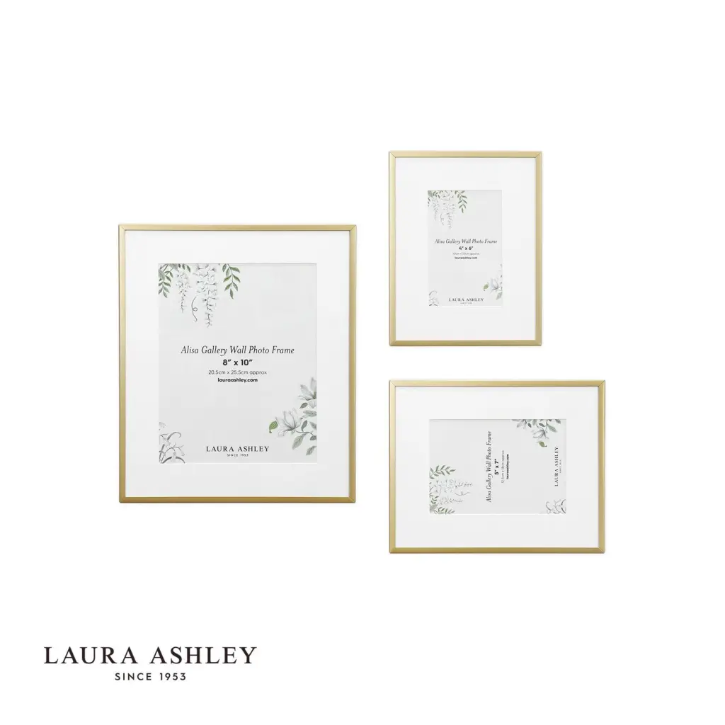 Set of 3 Alisa Matt Gold Photo Frames