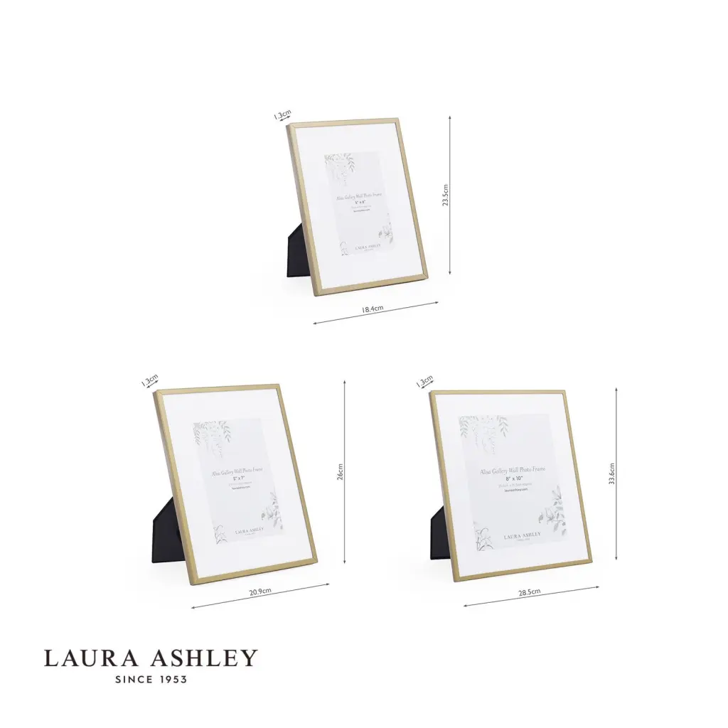 Set of 3 Alisa Matt Gold Photo Frames