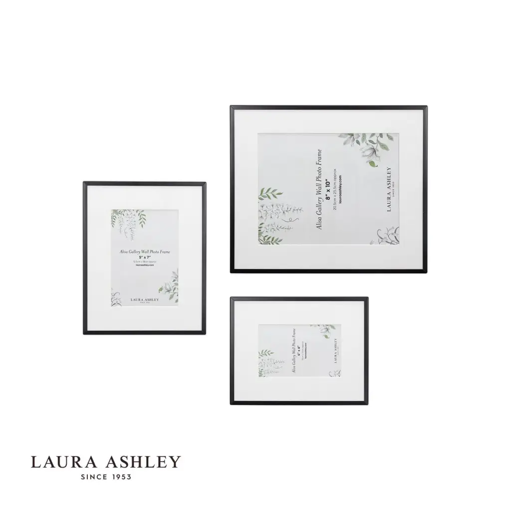 Set of 3 Alisa Matt Black Photo Frames