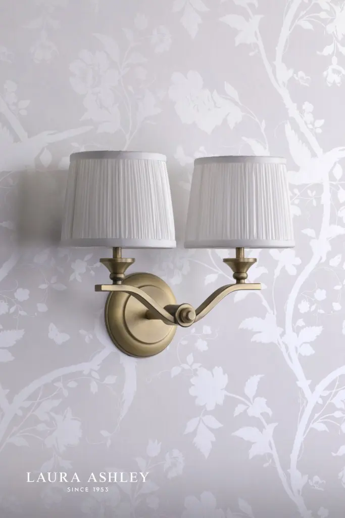 Hemsley 2 Light Antique Brass Wall Light