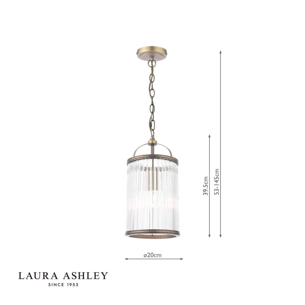 Sutton Single Antique Brass Pendant