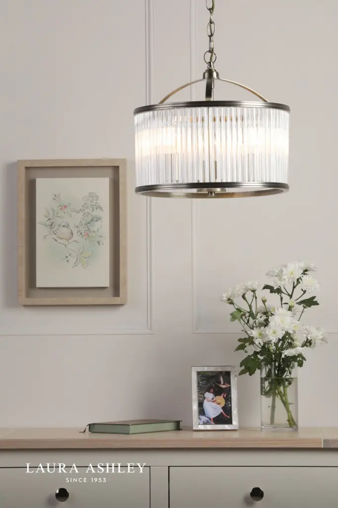 Sutton 3 Light Anique Brass Pendant