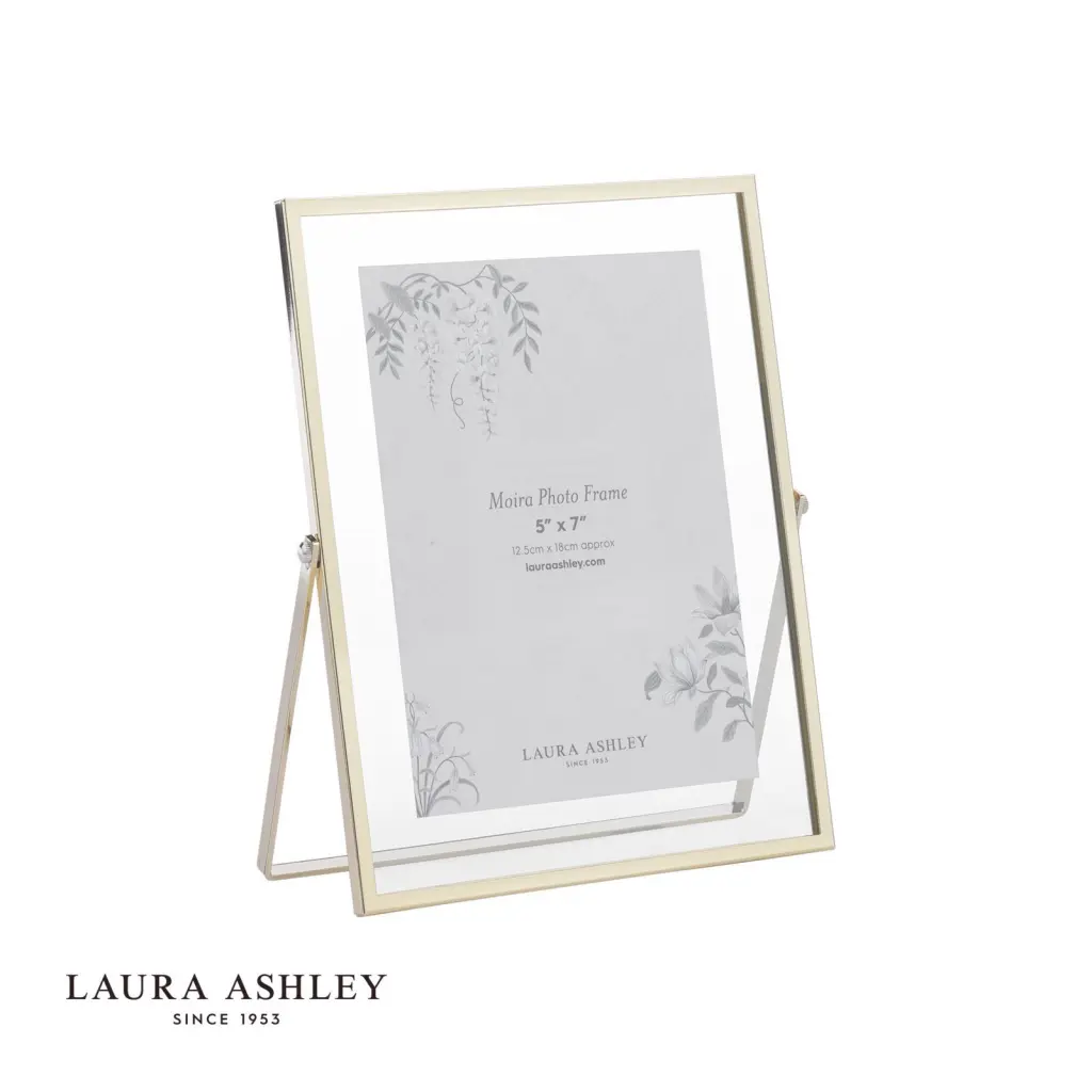 Moira 5x7 Inch Polished Gold & Glass Photo Frame