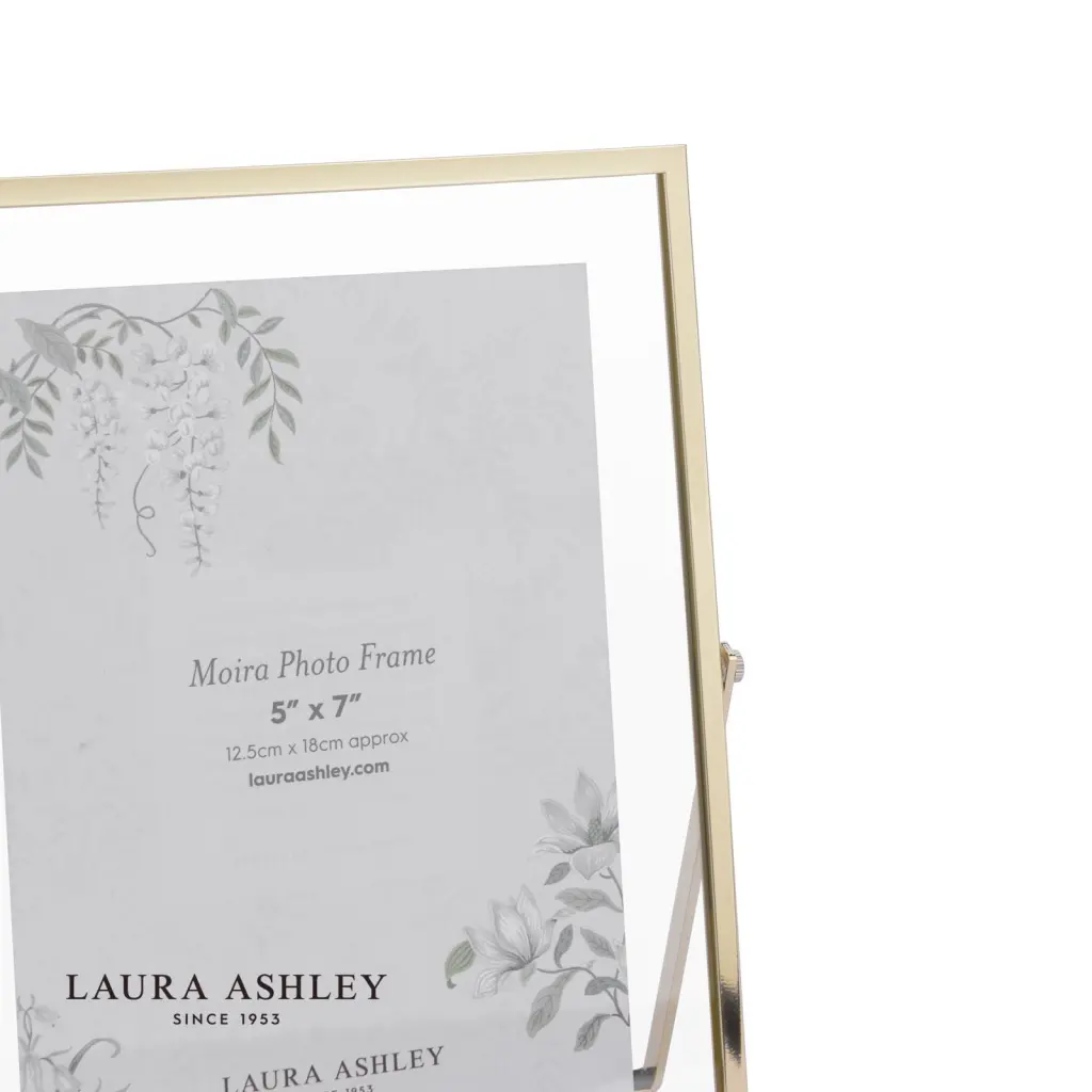 Moira 5x7 Inch Polished Gold & Glass Photo Frame