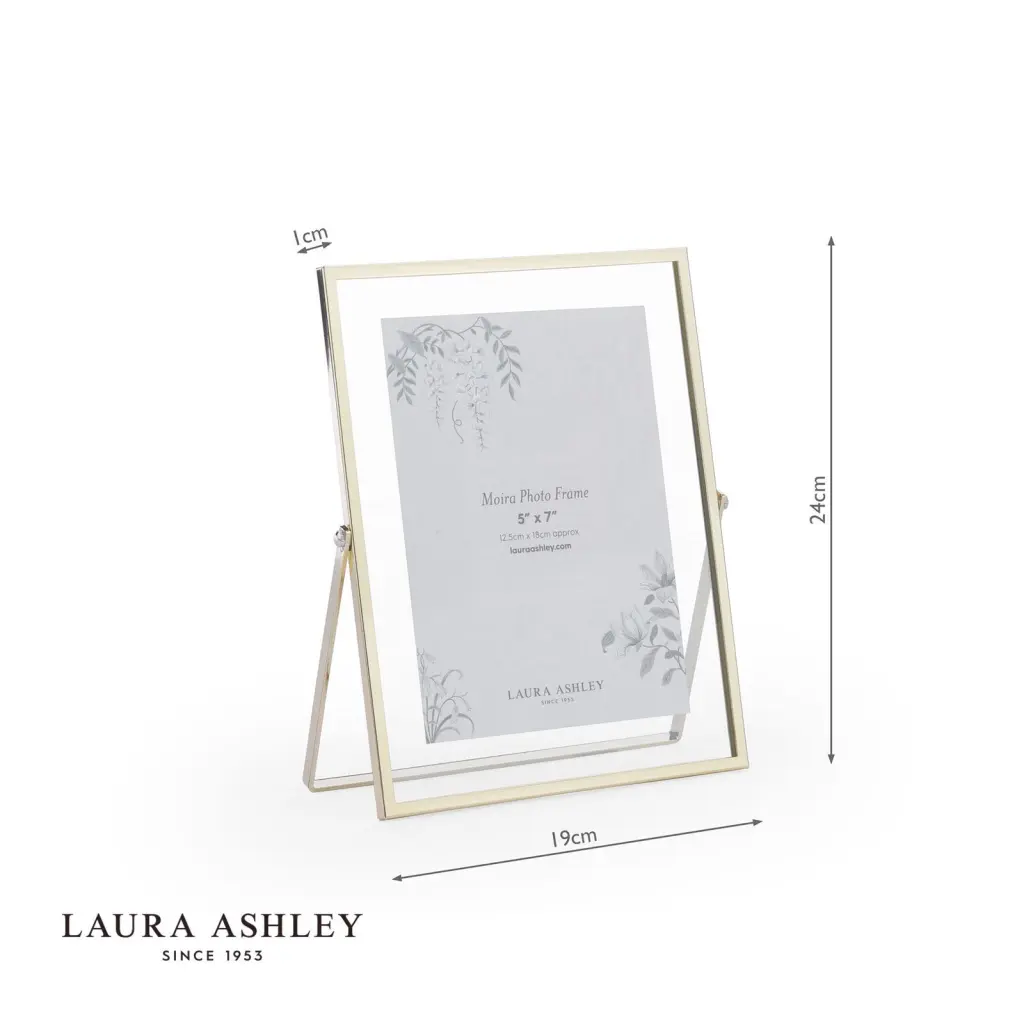 Moira 5x7 Inch Polished Gold & Glass Photo Frame