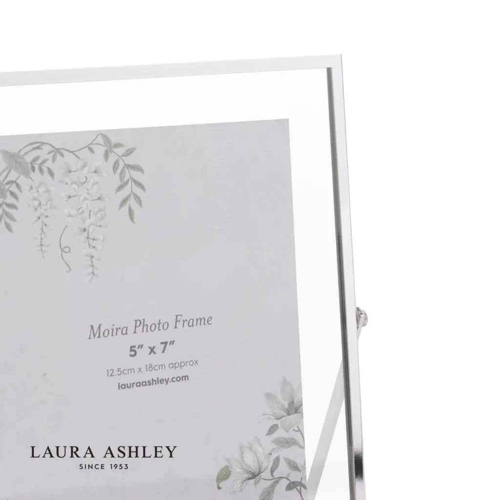 Moira 5x7 Inch Polished Silver & Glass Photo Frame