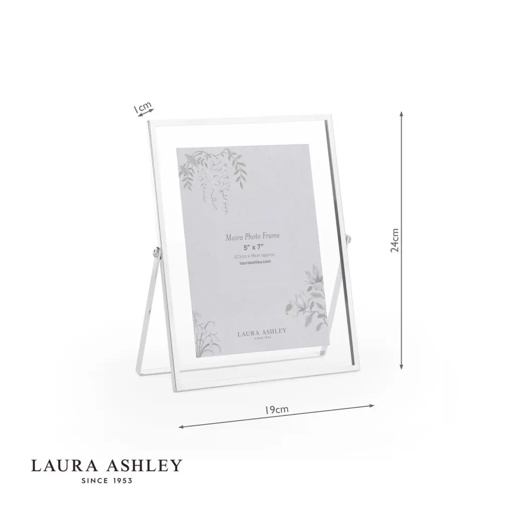 Moira 5x7 Inch Polished Silver & Glass Photo Frame