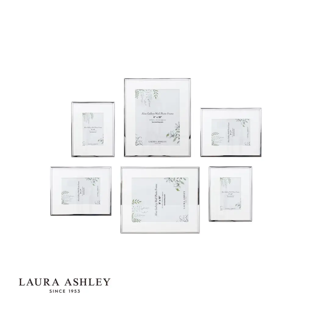 Set of 6 Alisa Polished Silver Photo Frames