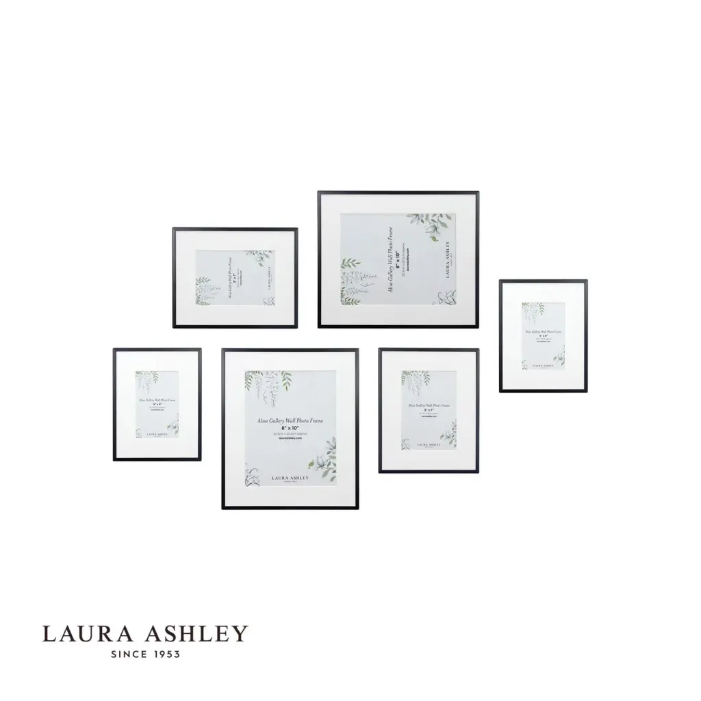 Set of 6 Alisa Matt Black Photo Frames