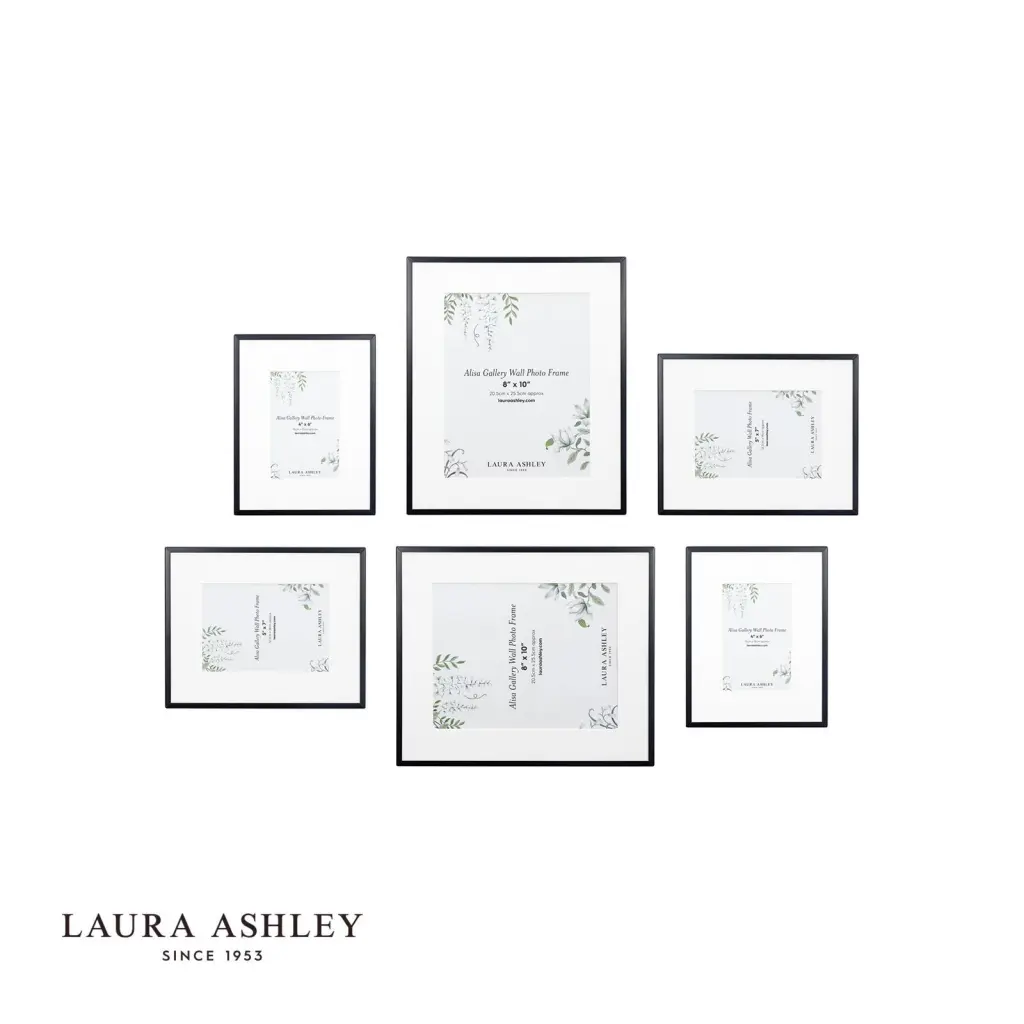 Set of 6 Alisa Matt Black Photo Frames