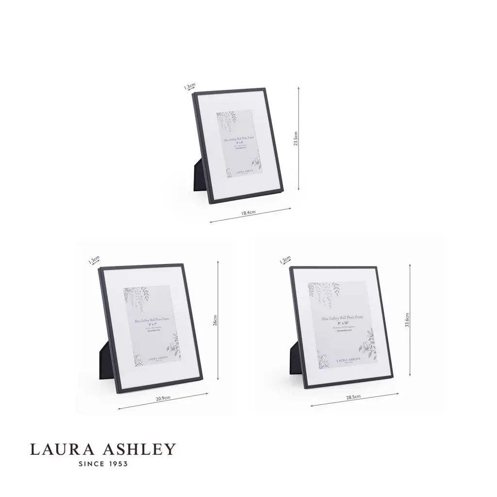 Set of 6 Alisa Matt Black Photo Frames