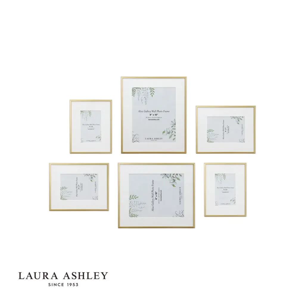 Set of 6 Alisa Matt Gold Photo Frames