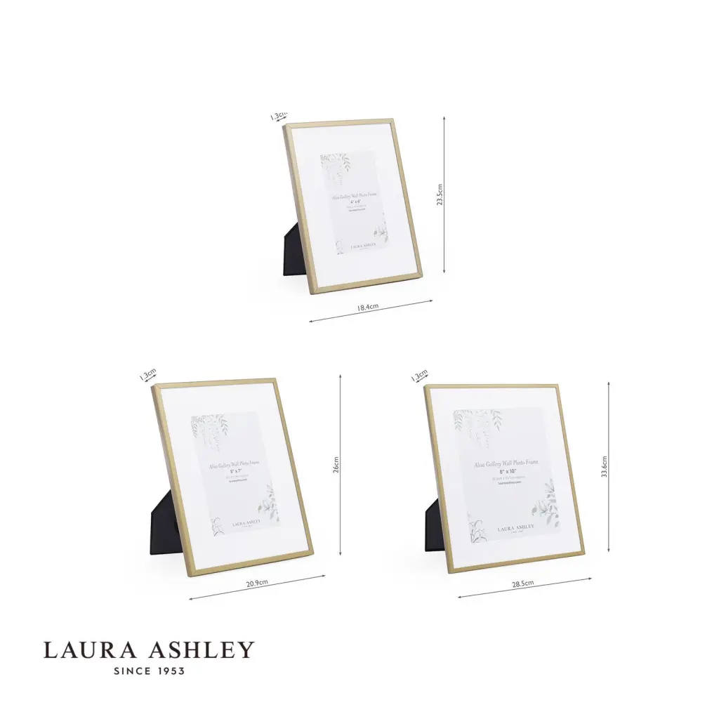 Set of 6 Alisa Matt Gold Photo Frames