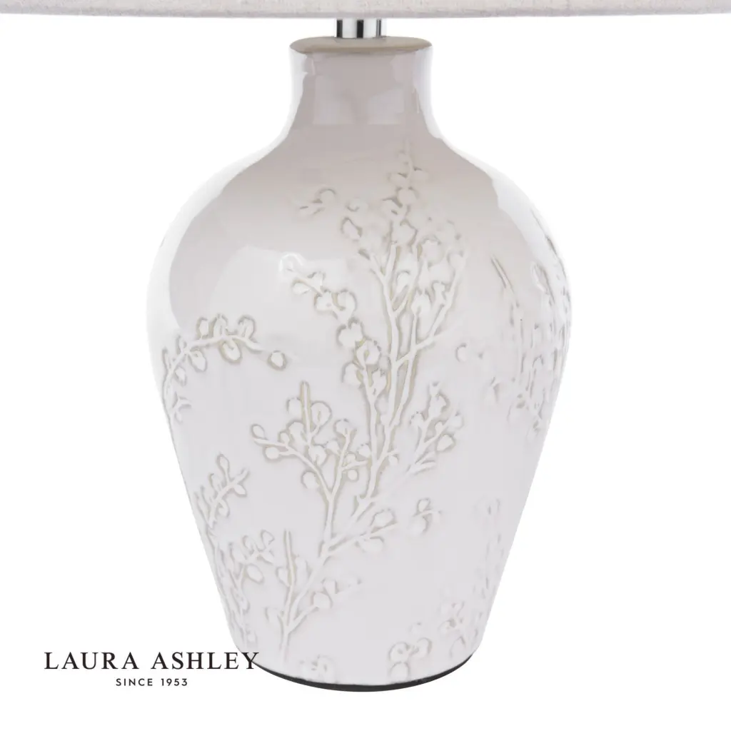Pussywillow Twin Pack Cream Table Lamp C/W Shades