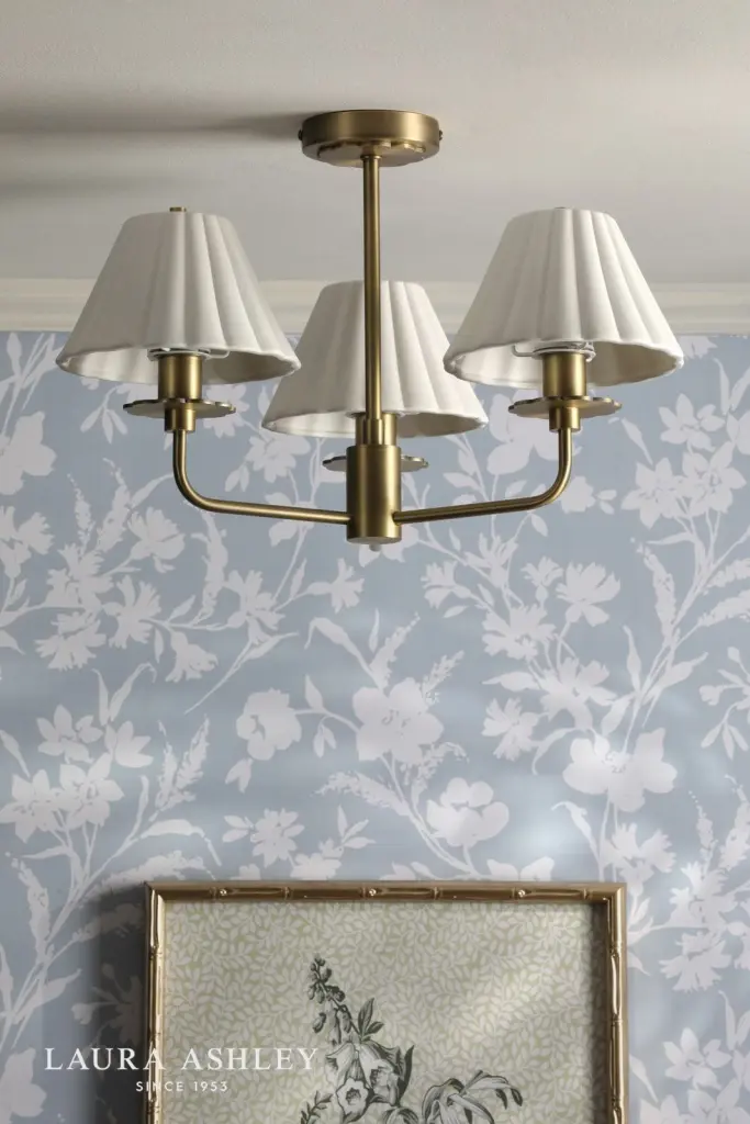 Mixbury 3 Light Semi Flush in Antique Brass