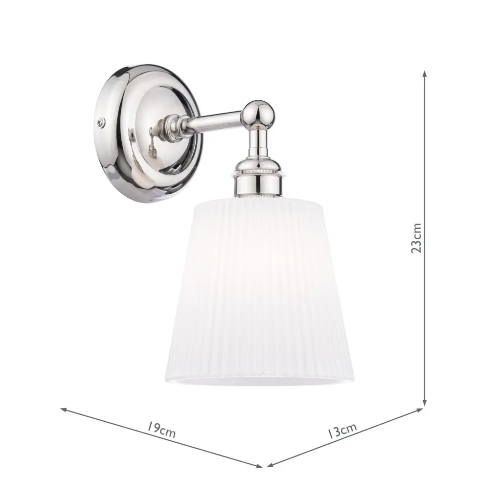 Callaghan Polished Nickel Wall Light IP44