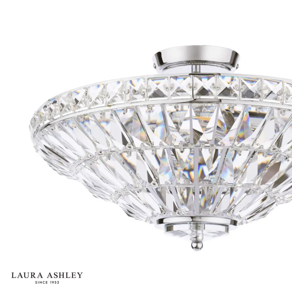 Vienna 3 Light Polished Chrome Semi Flush