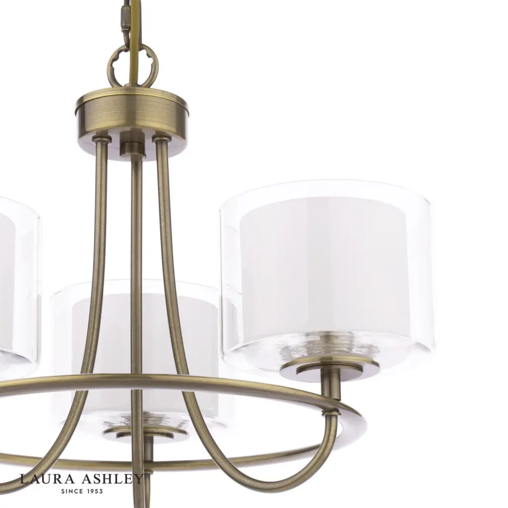 Southwell 3 Light Pendant in Antique Brass & Opal Glass