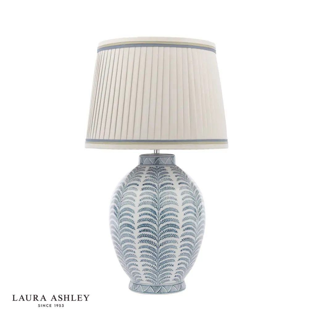 Stannard Blue Ceramic Table Lamp C/W Shade