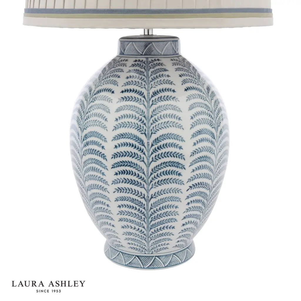 Stannard Blue Ceramic Table Lamp C/W Shade